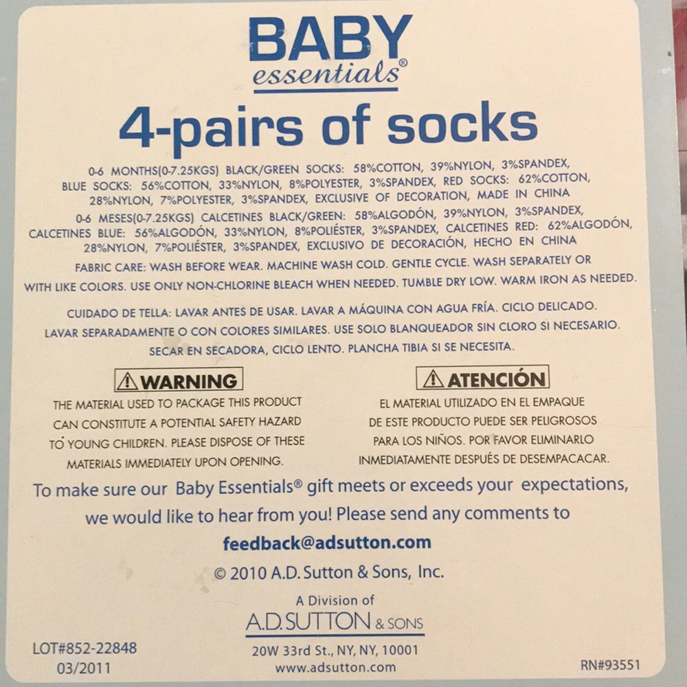 4 pairs of baby socks - Picture 4 of 6